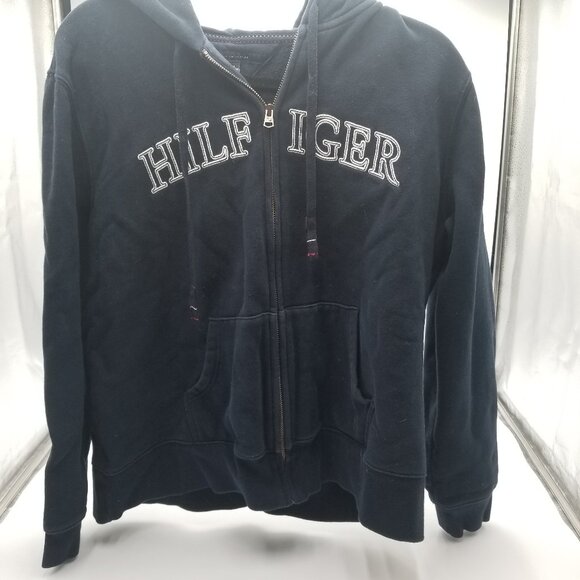 Tommy Hilfiger Women's Zip-up Dark Navy Hoodie XXL - Picture 1 of 4